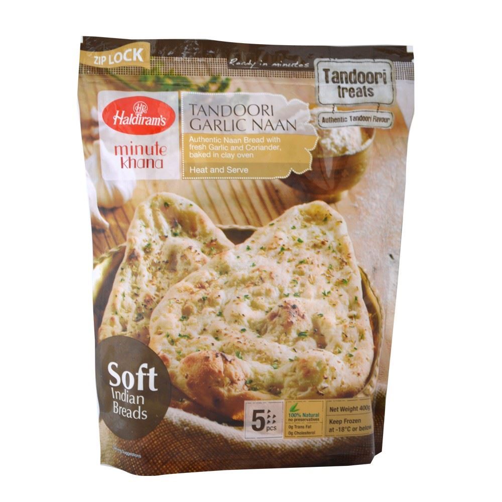 Haldiram's Tandoori Garlic Naan (HR 1258) (Chilled)