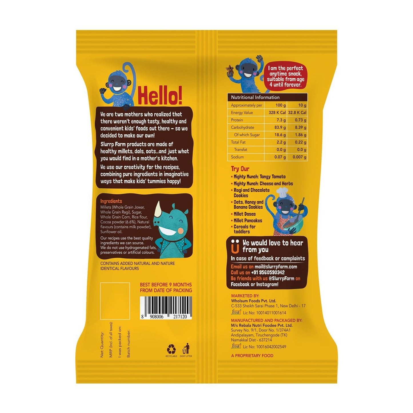 Slurrp Farm Mighty Puff Choco Ragi