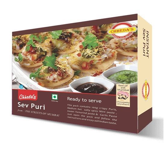 Chheda's Instant Sev Puri With Chutney (Ready to Eat)