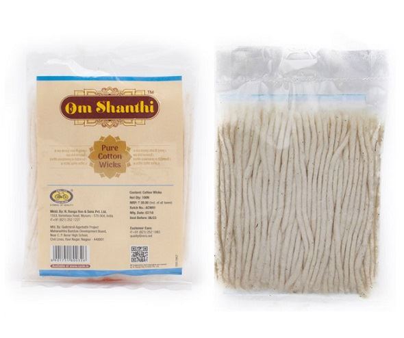 Om Shanthi Pure Cotton Lamp Wicks (Thiri)