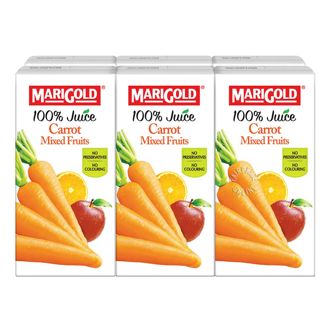 Marigold 100% Carrot Mixed Fruits Juice No Sugar
