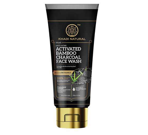 Khadi Natural Anti Acne Activated Bamboo Charcoal Face Wash