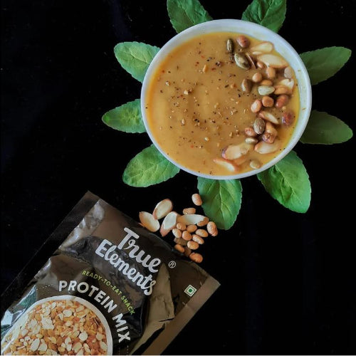 True Elements Protein Mix Seeds Pumpkin Seeds Watermelon Seeds Almonds and Soyanuts Plant Protein Snacks Diet Snack