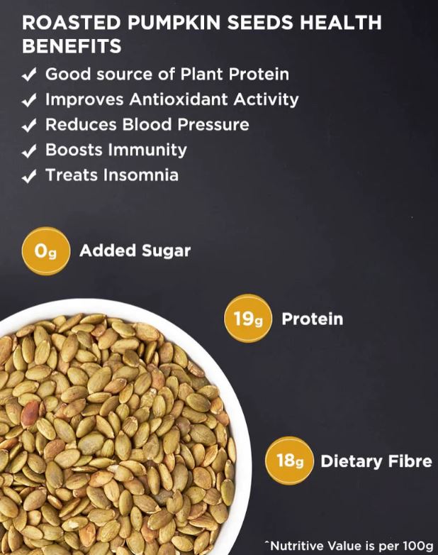 True Elements Roasted Pumpkin Seeds Healthy Snacks