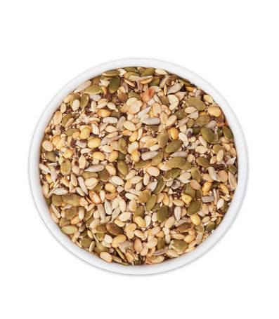 True Elements 7 in 1 Super Seeds & Nut Mix (Roasted Pumpkin Watermelon Sunflower Flax Seeds Sesame Chia and Soynuts) Diet Snacks Seeds for Eating