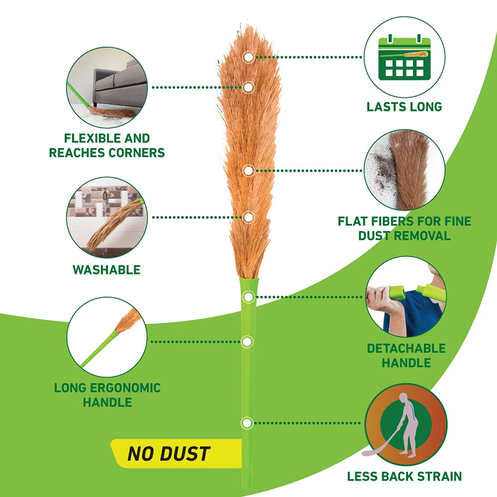 Scotch Brite No Dust Broom Long handle Easy floor cleaning (Multi use)