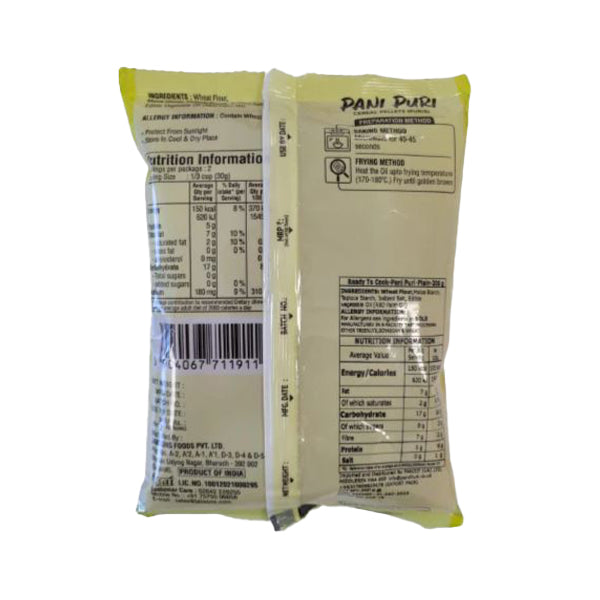 Jabsons Ready To Cook Pani Puri Plain - 200 g