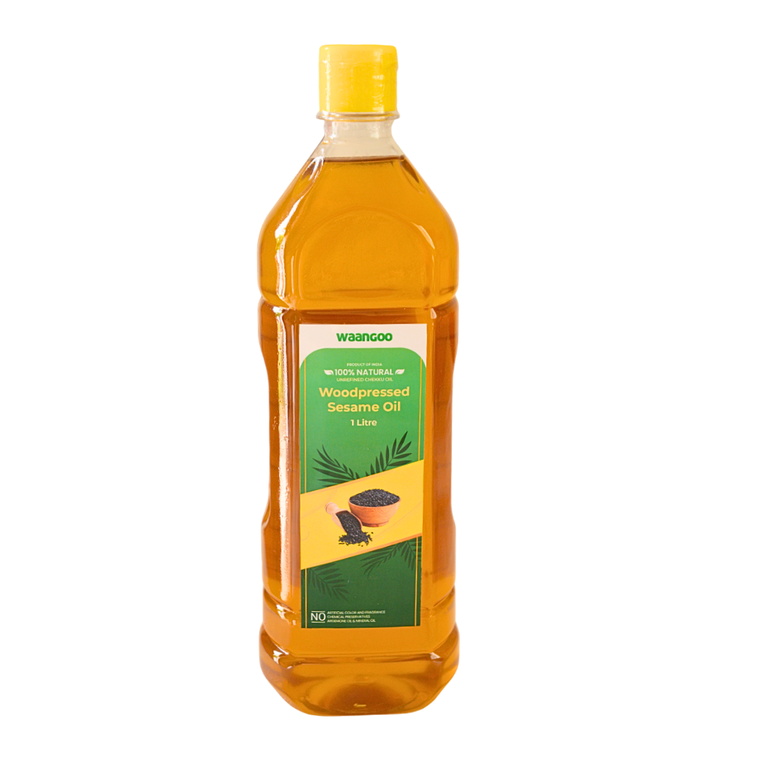 Waangoo Natural Chekku Cold Pressed Sesame/ Gingelly Oil - 1 L