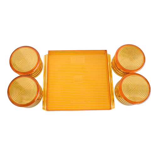 Oceana Round Dry Fruit Set - (4 Containers with Lid & 1 Serving Tray)