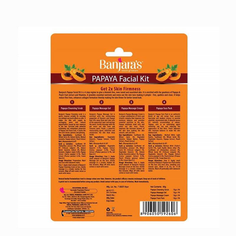 Banjara's Facial Kit Papaya (Blister) - 15 x 4 60 g