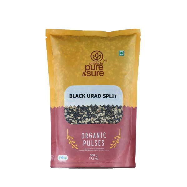 Phalada Pure & Sure Organic Black Urid Dal Split - 500 g