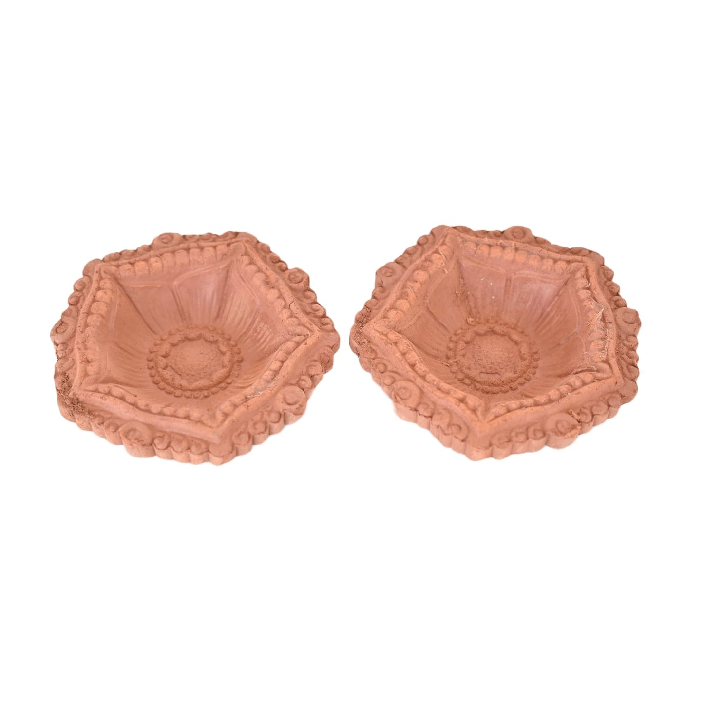 Clay designer Lamp set of 2 FromIndia.com