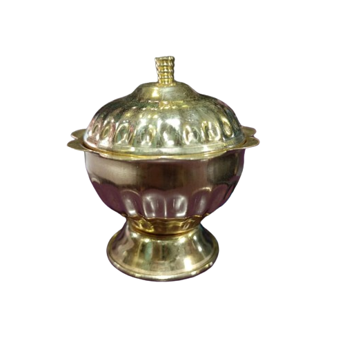 Brass Kumkum Holder Gold Plated Specially From Nachiyarkovil Kumbakonam - 1 Pc