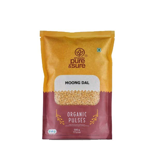 Phalada Pure & Sure Organic Yellow Moong Dal - 500 g