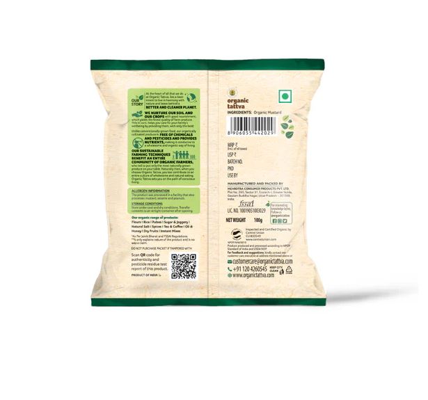 Organic Tattva Black Mustard(Certified ORGANIC) - 100 g