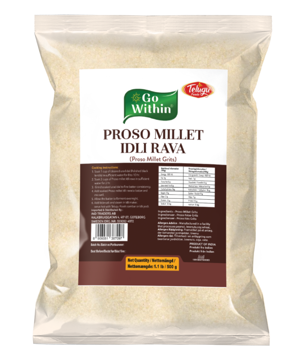 Telugu Foods Go Within Proso Millet Idli Rava /Semolina (Sooji/Suji) - 500 g