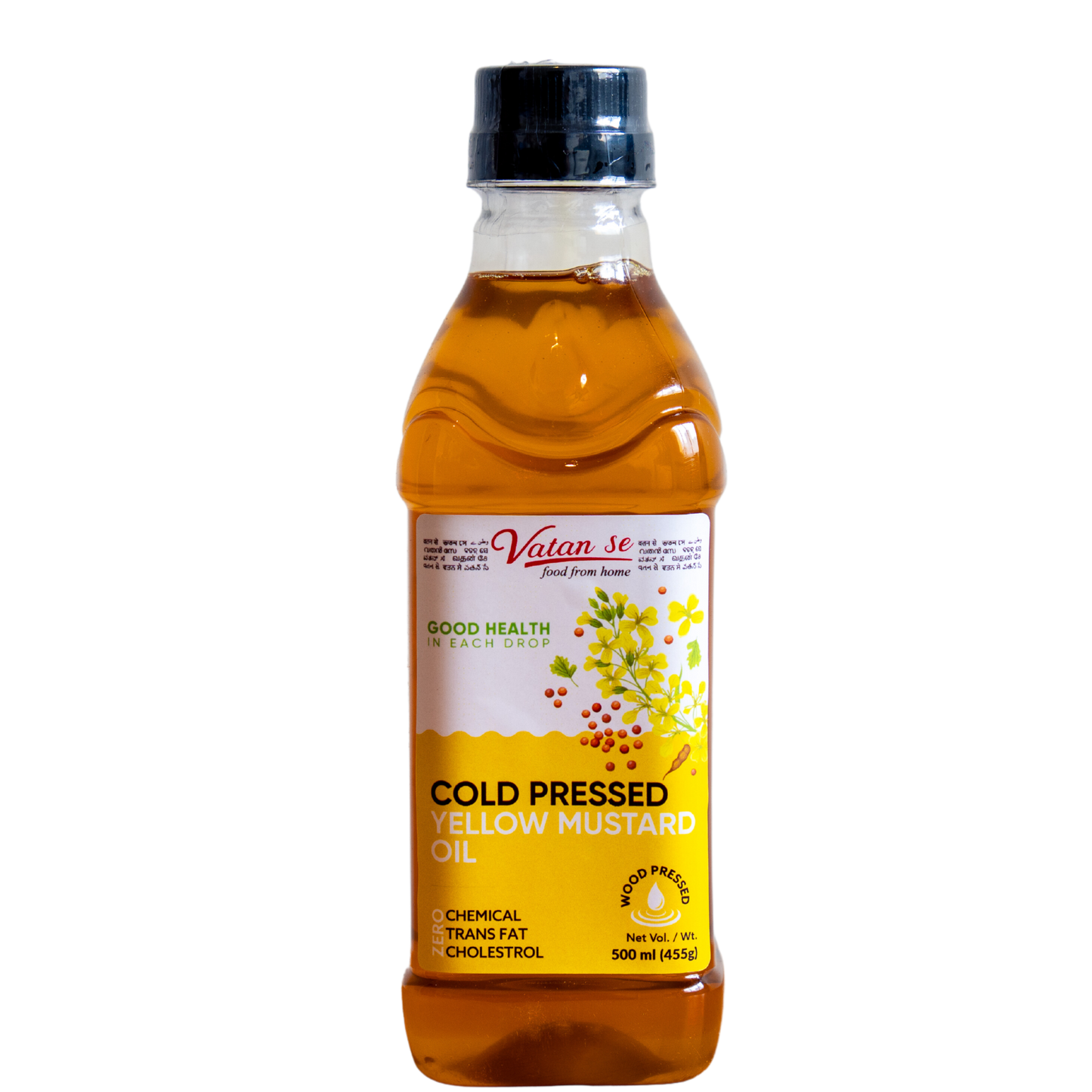 Vatan Se Cold Pressed Yellow Mustard Oil - 500 ml