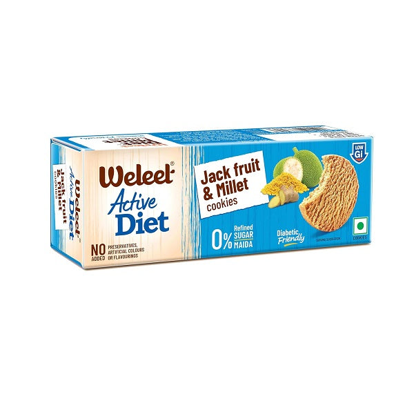 Weleet Active Diet Jack Fruit and Millet Cookies - 90 g