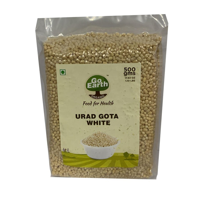 Go Earth Urid Gota White/Urid Whole (Certified ORGANIC) - 500 g