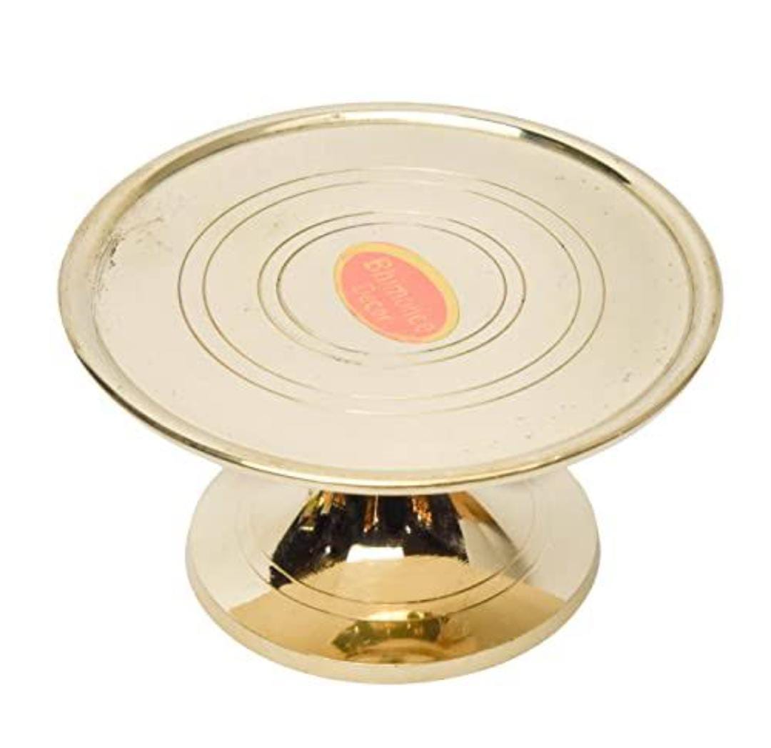 Brass Stand Peedam Gold Plated Specially From Nachiyarkovil Kumbakonam - 1 Pc