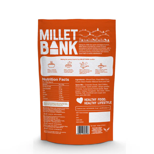 Millet Bank Pearl Millet Hakka Noodles - 180 g