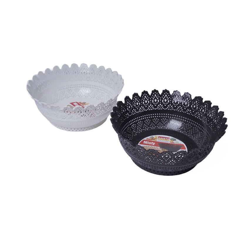 Plastic Basket Misty Flower Shape - Set of 2