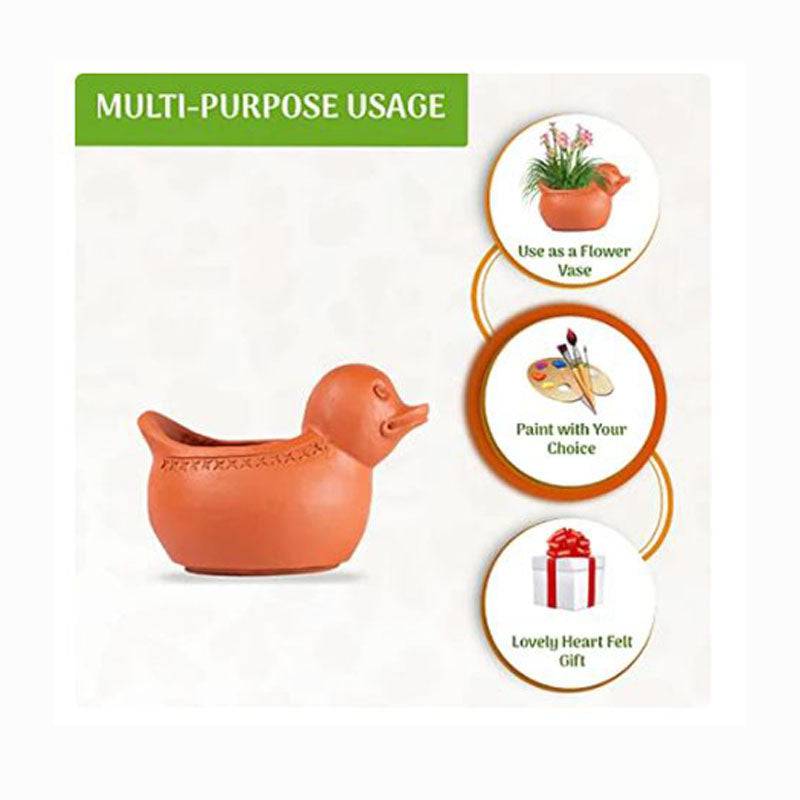 Terracotta Duck Shape Planter Indoor / Outdoor - 1 Pc