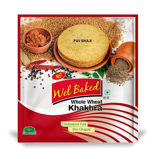 Wel Baked Whole Wheat Khakhra Pav Bhaji - 200 g