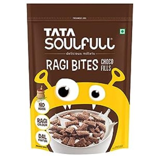 Tata Soulfull Ragi Bites No Maida Choco Breakfast Cereals Yummy Chocolaty - 375 g