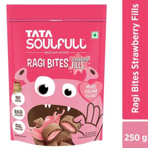 Tata Soulfull Ragi Bites Strawberry Fills - 250 g