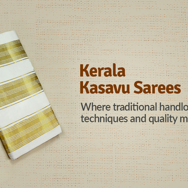 Kerala Kasavu Sarees from Kuthampally FromIndia.com