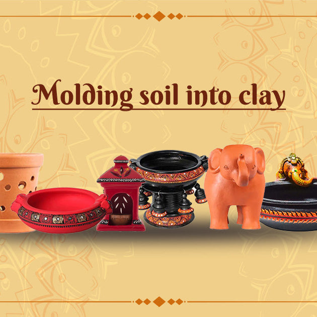 Molding soil into clay FromIndia.com