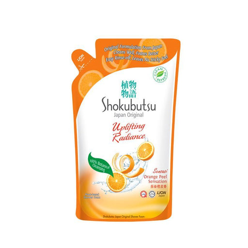Shokubutsu Radiance Orange Peel Sensation Shower Foam Refill