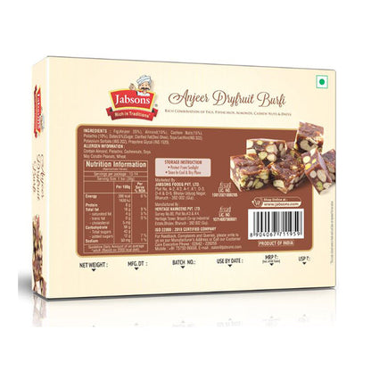 Jabsons Anjeer Dry fruit Burfi - 400 g