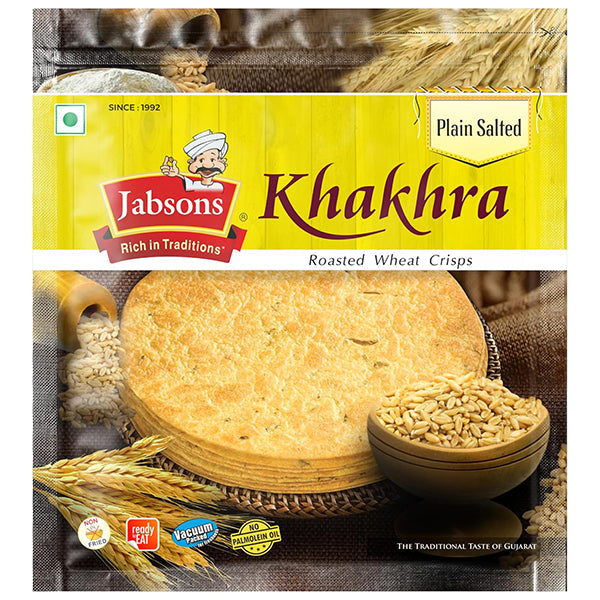 Jabsons Roasted Plain Salted Khakhra - 180 g