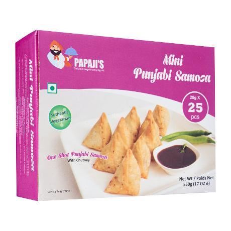 PAPAJI'S Mini Punjabi Samosa   Frozen