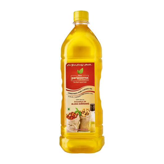 Paripoorna Pure Natural Chekku Wood/Cold Pressed Groundnut Oil 