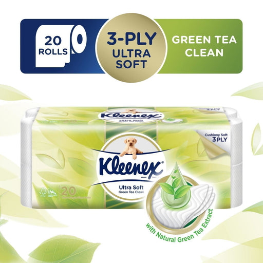 Kleenex Ultra Soft Green Tea 3 Ply Toilet Tissues