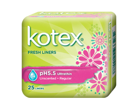 Kotex Fresh Liners Ultra Thin Unscented PH 5.5 