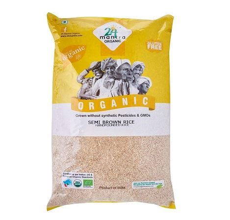 24 MANTRA Sona Masoori Semi Brown Rice (Hand Pounded)    (Certified ORGANIC) (No Exchange / Return)