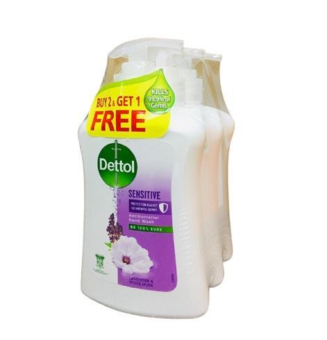 Dettol Sensitive Antibacterial Hand Wash (Buy 2 Free 1)