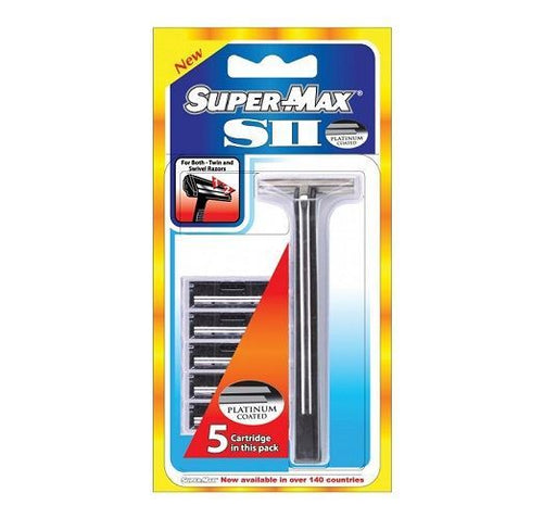 Supermax SII Razor With 5 Catridges (Platinum Coated)