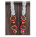 Artificial Rose Door Toran With Woolen Pom Pom & Thread Rings Set (16")