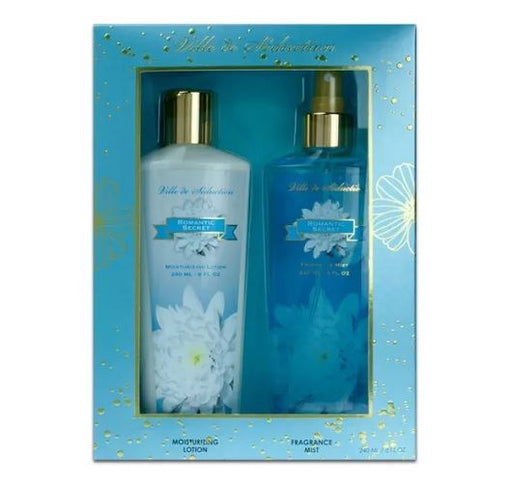 Q Perfumes Romantic Secret Ville De Seduction Gift Set Moisturizing Lotion & Fragrance Mist (Made in USA)