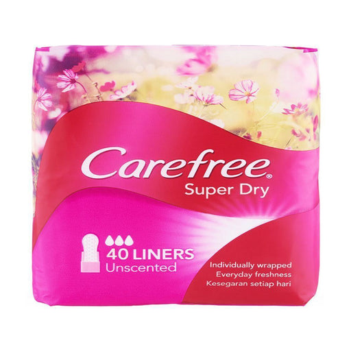 Carefree Super Dry Liners Sanitary Napkins Unscented
