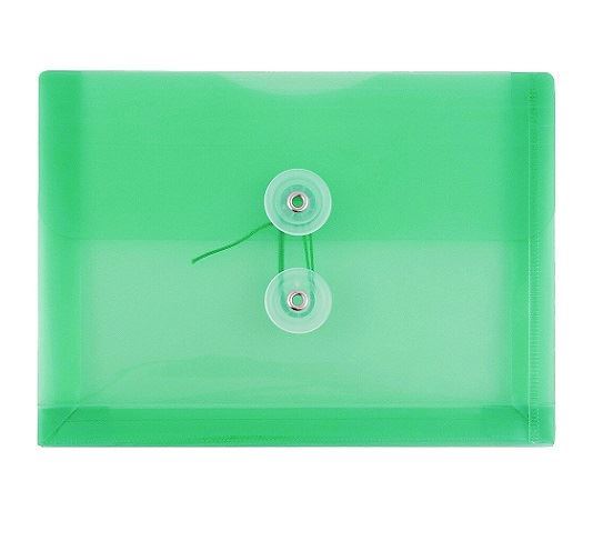 Flexi Brand String & Button Rectangle Envelope GREEN (EN 01AL)