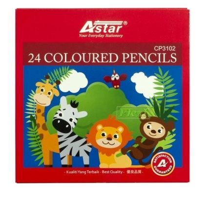 Flexi Brand A Star Assorted Colour Pencil 7" (CP3102)