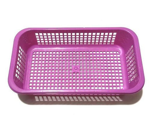 Plastic Rectangle Basket Tray Organiser Medium (Color May Vary) (LN 5200)