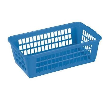 Plastic Rectangle Basket Tray Organiser Small (Color May Vary) (LN 5100)