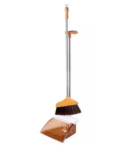 Leopard Steel Dustpan Set with Holder (L) K740